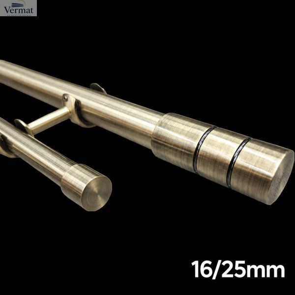 Topeltkardinapuu 25/16 mm mõõdu järgi – 50–300 cm – antiikmessing