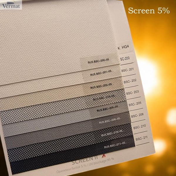 Somfy akkurullaverho – BSC-Screen 5% aurinkosuoja - Suuret verhot-BSC-200-luonnon-valkoinen