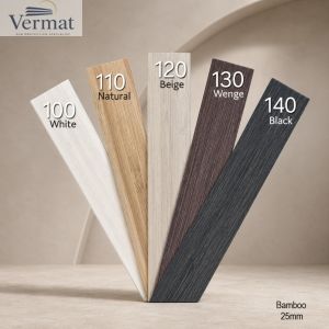 SUN-BAMBU bambusest ribakardin 25 mm ribadega – tellimislaius 24–180 cm