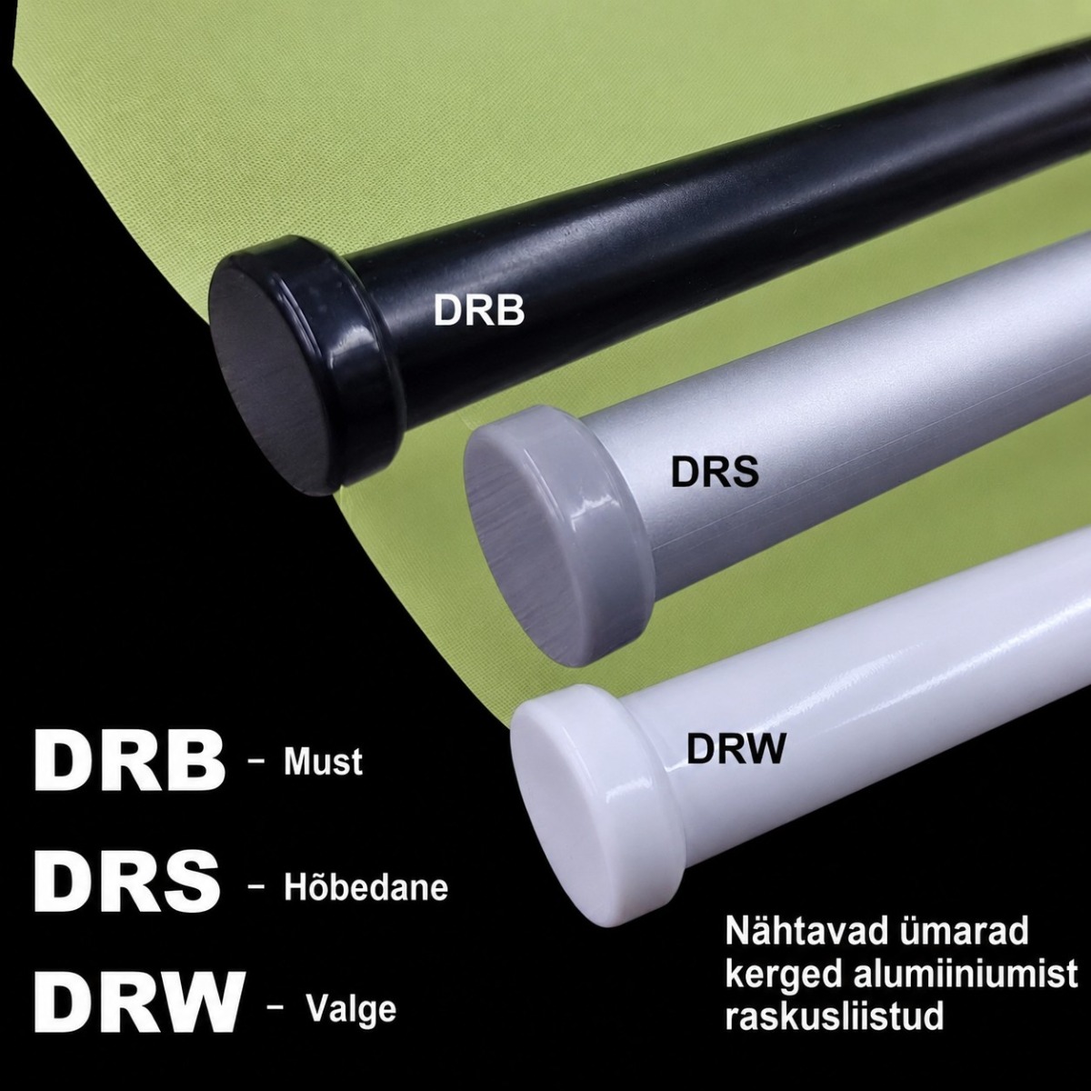 Rulookardina ümarad DRB-, DRS- ja DRW-raskusliistud