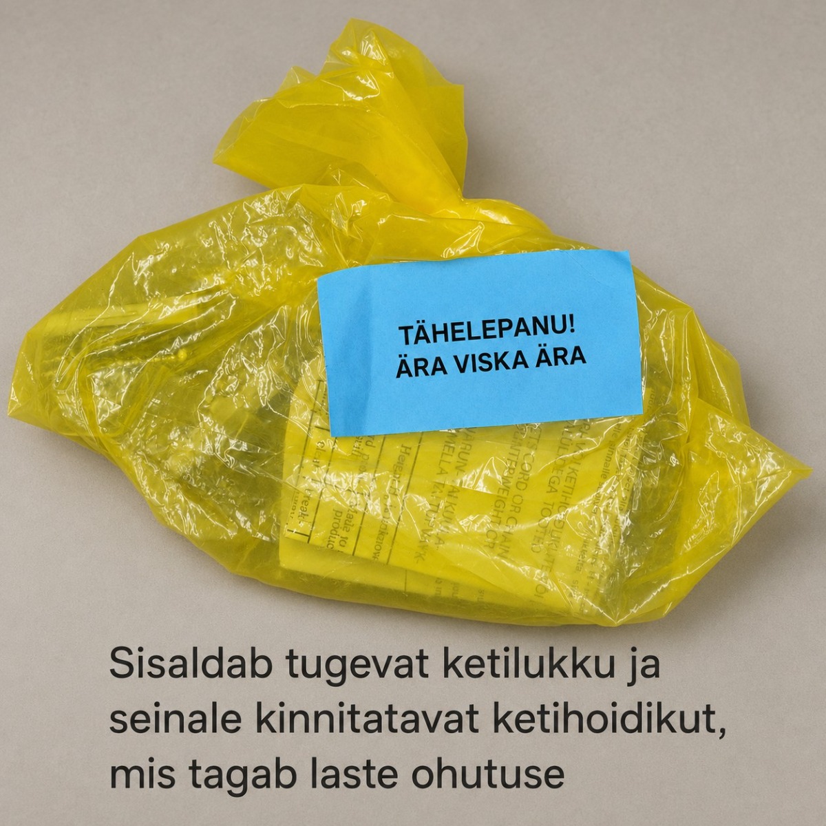 Lasteohutuse tarvikute kott