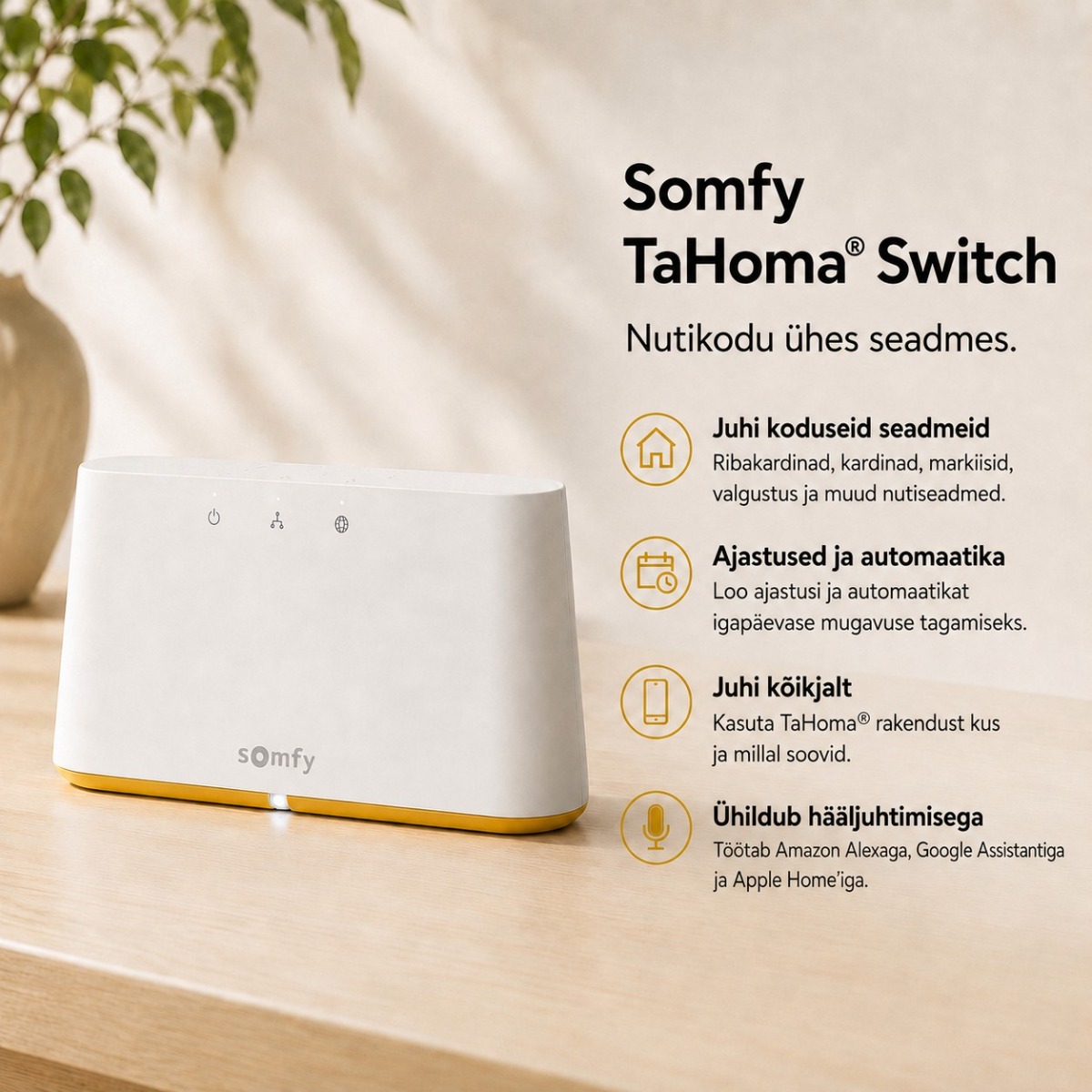 TaHoma Switch WiFi juhtimiskeskus